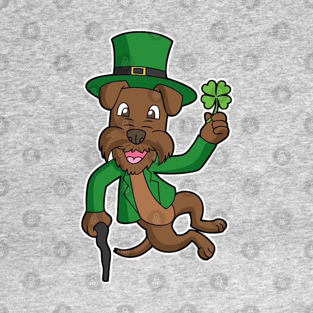 Irish Terrier Dog St Patrick's Day Lucky Heel Click by E